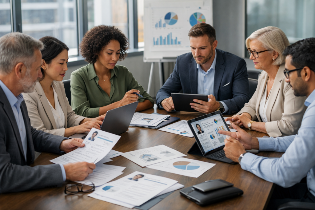 Munkaerő-toborzás profi HR szakemberekkel modern irodai környezetben